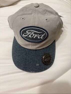 Ford Two-Tone Gray and Denim Blue Baseball Cap